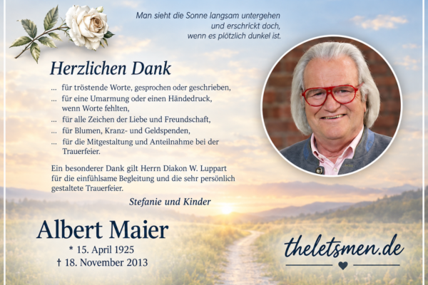 Albert Maier verstorben